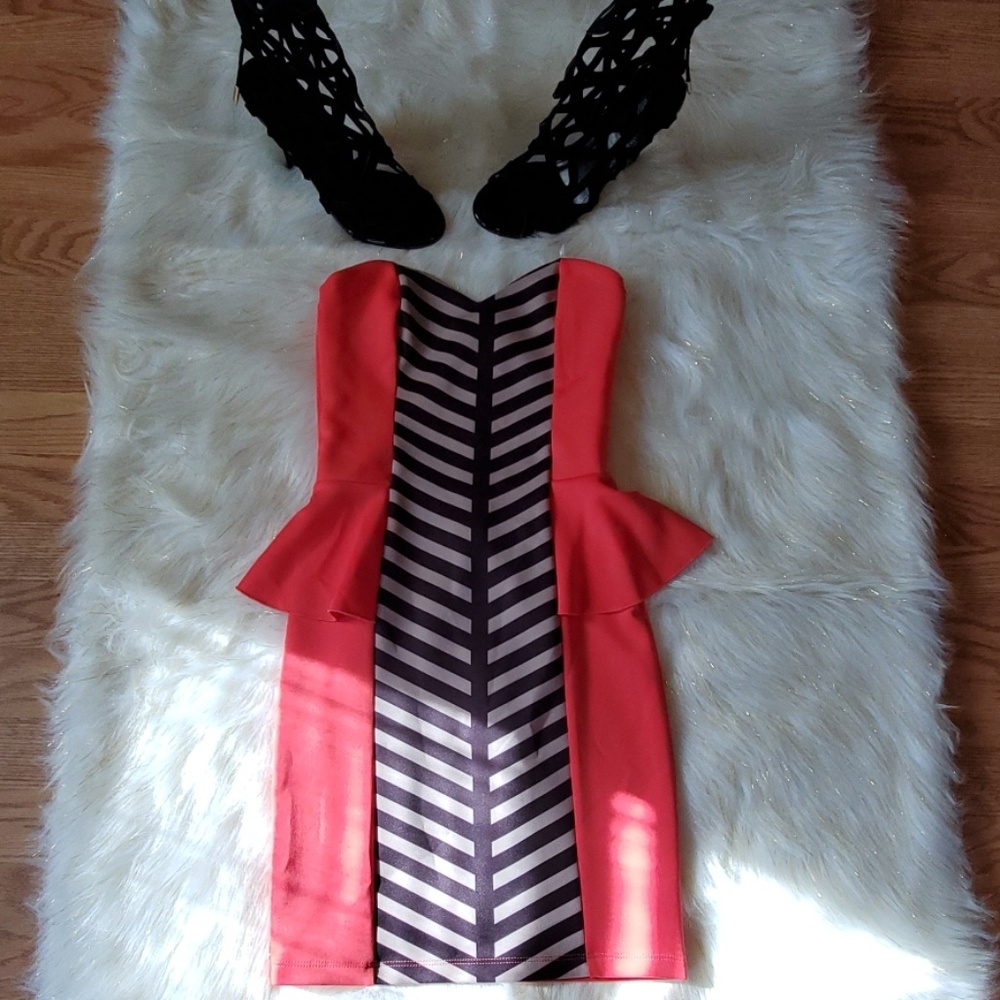 Stripe Peplum Dress